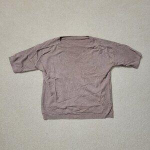 Vintage Beige V-Neck Top, Size Medium